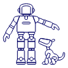 Robots Illustration from UX Line Set