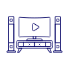 Television Modern Theater Illustration from UX Line Set