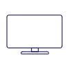 Television Modern Widescreen Illustration from UX Line Set