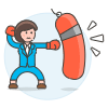Motivation Punching Bag 5 Illustration from UX Colors Set