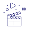 Movies Film Slate Illustration from UX Line Set