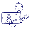 Youtuber Illustration from UX Line Set