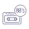 Cassette 80 S illustration - Free transparent PNG, SVG. No sign up needed.