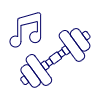 Gym Playlist Illustration from UX Line Set