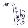 Instruments Saxophone 2 Illustration from UX Line Set
