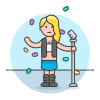 Singer Concert 1 Illustration from UX Colors Set