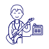 Singer Guitar 1 Illustration from UX Line Set