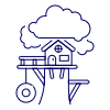 Tree House Illustration from UX Line Set