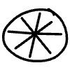 Circle Asterisk Line Element from Variable Scribbles Set