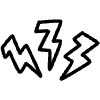 Lightning Shapes Line Element from Variable Scribbles Set