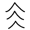 Triple Chevron Upward Line Element from Variable Scribbles Set