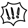 Exclamation Bubble Line 1 Element from Variable Scribbles Set