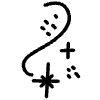 Star Wink Swirl Line Element from Variable Scribbles Set