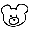 Bear Animal Line Element from Variable Scribbles Set