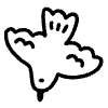 Bird Animal Line Element from Variable Scribbles Set