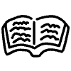 Book Opened Line Element from Variable Scribbles Set