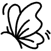 Butterfly Animal Line Element from Variable Scribbles Set