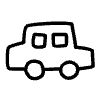 Car Vehicle Line Element from Variable Scribbles Set
