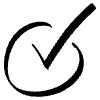 Check Approved Circle Doodle Element from Beveled Scribbles Set