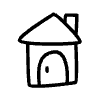 House Home Line Element from Variable Scribbles Set