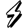 Lightning Flash Shadow Doodle Element from Beveled Scribbles Set