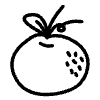 Orange Fruit Line Element from Variable Scribbles Set