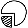 Pie Chart Line Doodle Element from Variable Scribbles Set