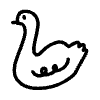 Swan Animal Line Element from Variable Scribbles Set