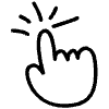 Touch Tap Hand Line Element from Variable Scribbles Set