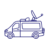 Broadcasting Van Illustration from UX Line Set