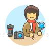 Journalist 6 Illustration from UX Colors Set