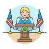Spokeperson 2 Illustration from UX Colors Set