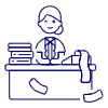 Accountant Sit 1 4 Illustration from UX Line Set