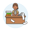 Accountant Sit 1 4 Illustration from UX Colors Set