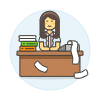 Accountant Sit 1 6 Illustration from UX Colors Set