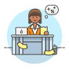 Accountant Sit 2 4 Illustration from UX Colors Set
