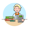 Accountant Sit 3 2 Illustration from UX Colors Set