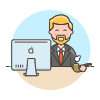Boss Sit 1 1 Illustration from UX Colors Set