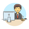 Boss Sit 1 5 Illustration from UX Colors Set