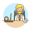 Boss Sit 2 1 Illustration from UX Colors Set