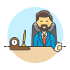 Boss Sit 2 5 Illustration from UX Colors Set