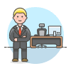 Boss Stand 1 Illustration from UX Colors Set | Free Download as SVG Vector and Transparent PNG | Streamline illustrations