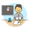 Employee Planner 5 Illustration from UX Colors Set