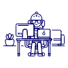 Employee Sit 1 6 Illustration from UX Line Set