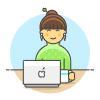 Employee Sit 4 4 illustration - Free transparent PNG, SVG. No sign up needed.
