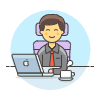 Manager Sit 2 5 Illustration from UX Colors Set