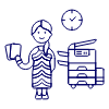 Photocopy Employee 2 Illustration from UX Line Set