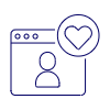 Dating Website Window Illustration from UX Line Set
