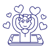 Online Dating 1 2 Illustration from UX Line Set