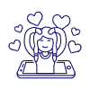 Online Dating 1 6 Illustration from UX Line Set